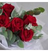 Букет 5 роз с эвкалиптом 2