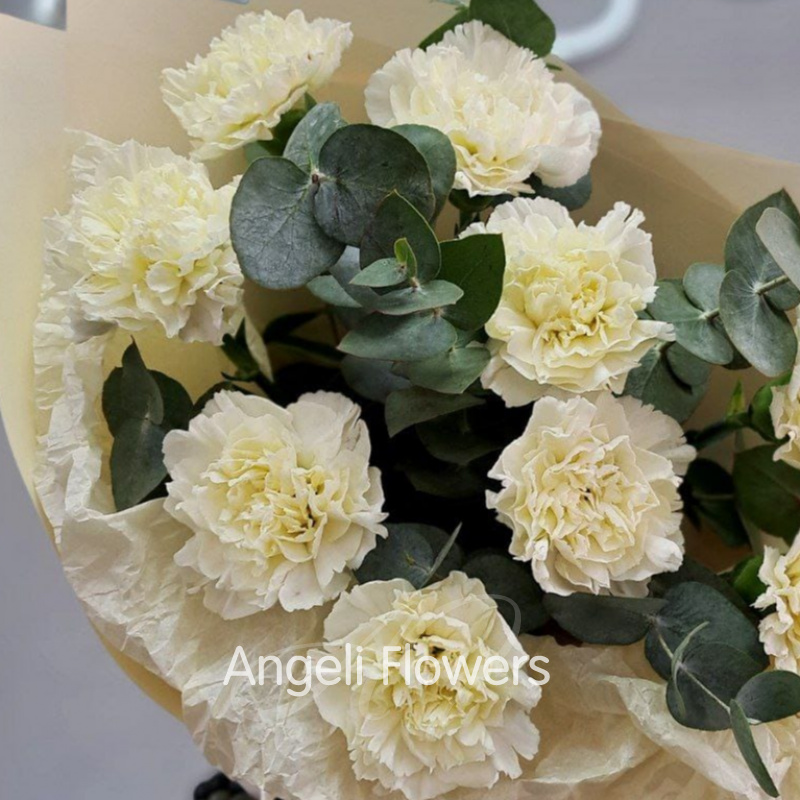 Букет из бежевых Диантусов 1