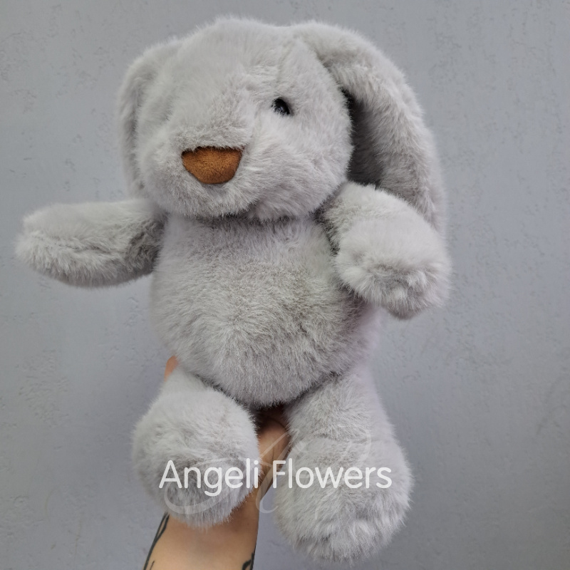 Заяц норковый 40см серый