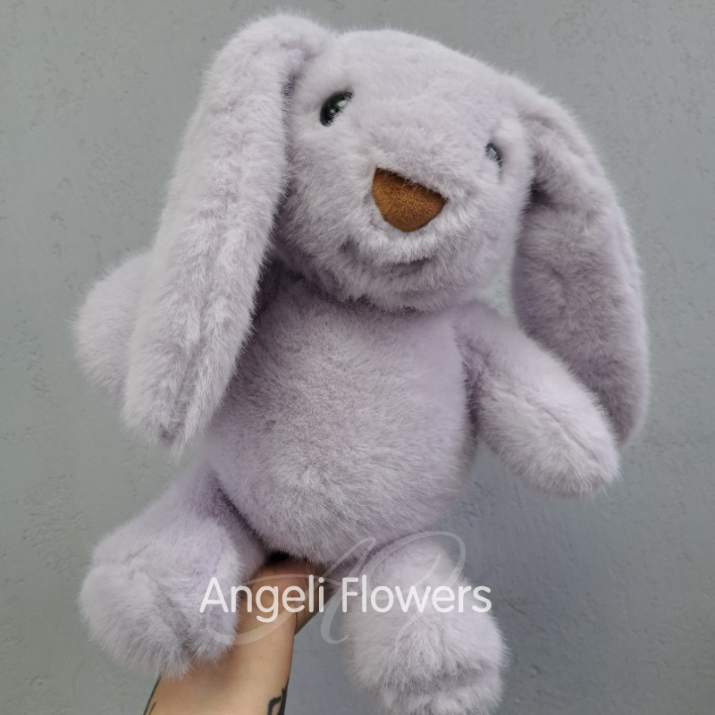 Заяц норковый 40 см сиреневый