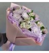 Букет Сиреневых Хризантем и Белых Альстромерий 1